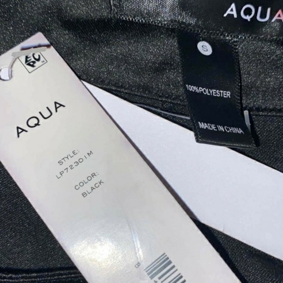 Aqua Satin Cargo Jogger Pants - Picture 13 of 13